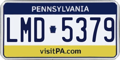 PA license plate LMD5379