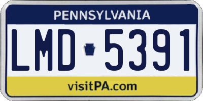 PA license plate LMD5391
