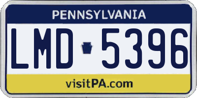 PA license plate LMD5396
