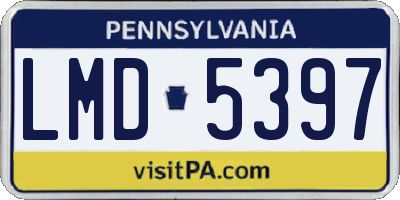 PA license plate LMD5397