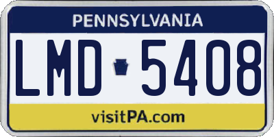 PA license plate LMD5408