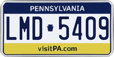 PA license plate LMD5409