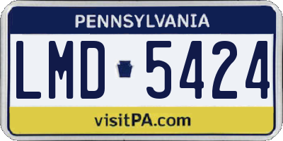 PA license plate LMD5424