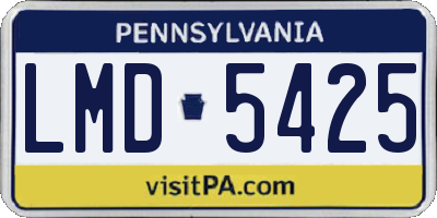 PA license plate LMD5425