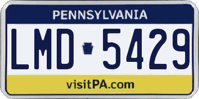 PA license plate LMD5429