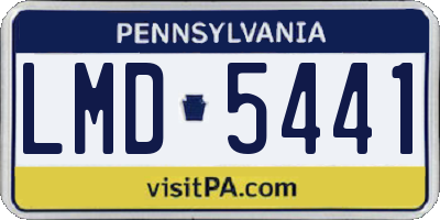 PA license plate LMD5441