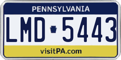 PA license plate LMD5443