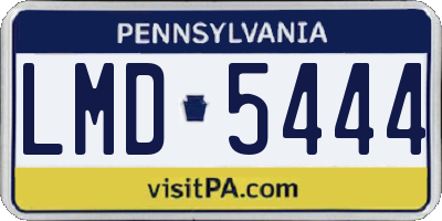 PA license plate LMD5444
