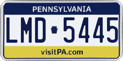 PA license plate LMD5445