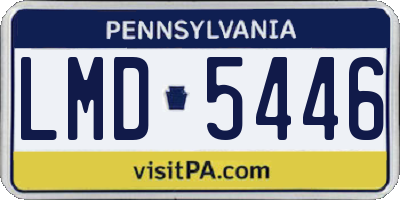 PA license plate LMD5446
