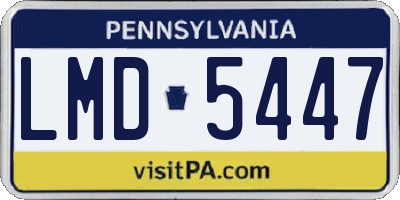 PA license plate LMD5447