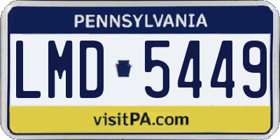 PA license plate LMD5449