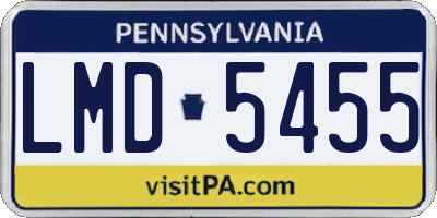 PA license plate LMD5455