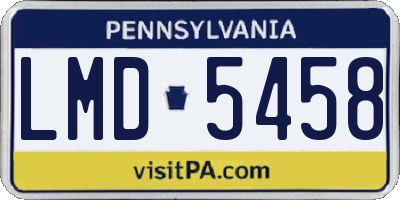 PA license plate LMD5458