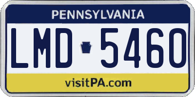 PA license plate LMD5460