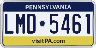 PA license plate LMD5461