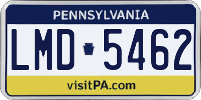 PA license plate LMD5462