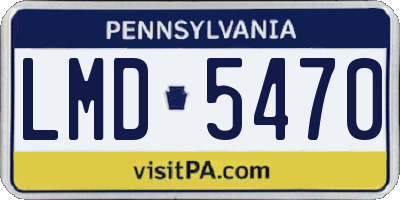 PA license plate LMD5470
