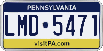PA license plate LMD5471