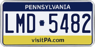 PA license plate LMD5482