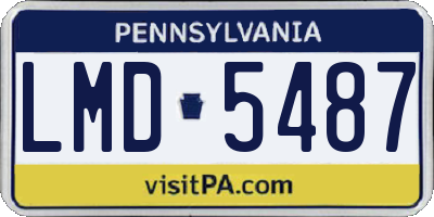 PA license plate LMD5487