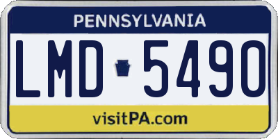 PA license plate LMD5490