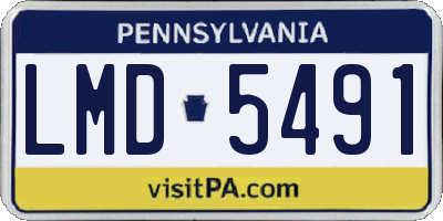 PA license plate LMD5491