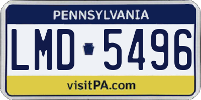 PA license plate LMD5496