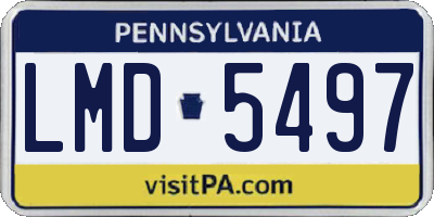 PA license plate LMD5497