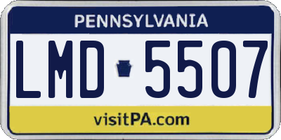 PA license plate LMD5507