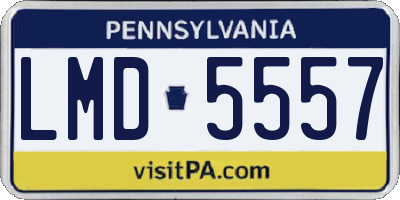 PA license plate LMD5557