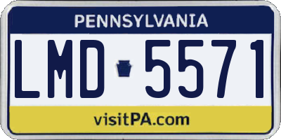 PA license plate LMD5571