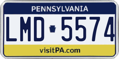 PA license plate LMD5574