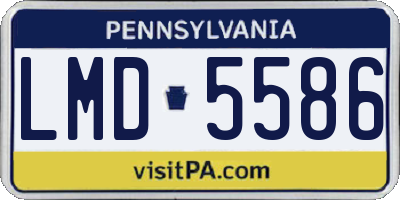 PA license plate LMD5586
