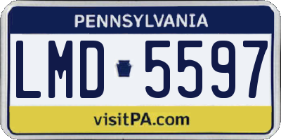 PA license plate LMD5597