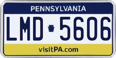 PA license plate LMD5606