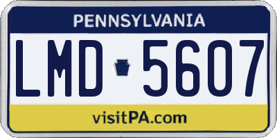 PA license plate LMD5607