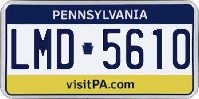 PA license plate LMD5610