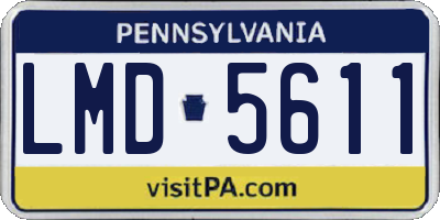 PA license plate LMD5611