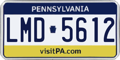 PA license plate LMD5612