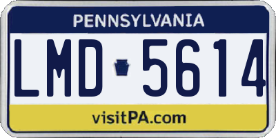 PA license plate LMD5614
