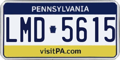 PA license plate LMD5615