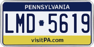 PA license plate LMD5619