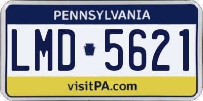 PA license plate LMD5621