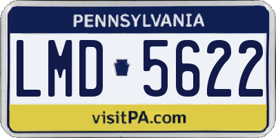 PA license plate LMD5622