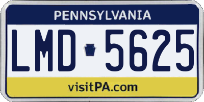 PA license plate LMD5625