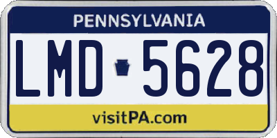 PA license plate LMD5628