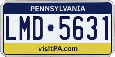 PA license plate LMD5631