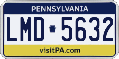 PA license plate LMD5632