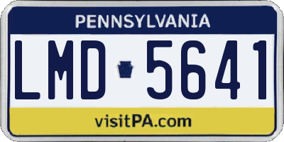 PA license plate LMD5641